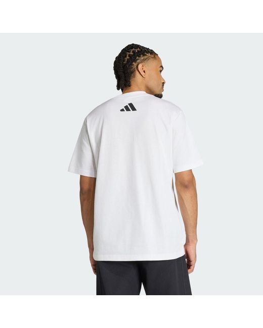 Adidas White Audi Revolut F1 Team Nico Hulkenberg Graphic T-Shirt for men
