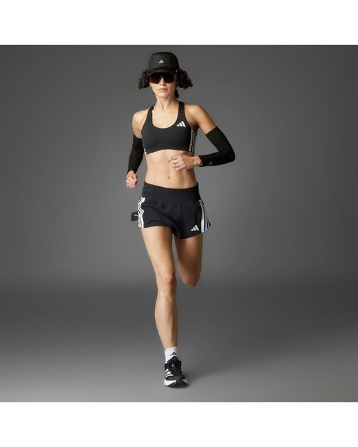 Adidas Gray Adizero Running Gel Pocket Shorts
