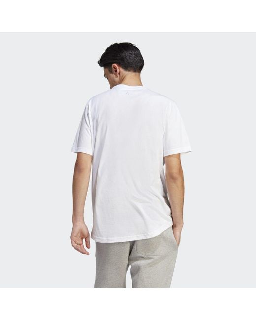 Adidas White All Szn Graphic T-Shirt for men