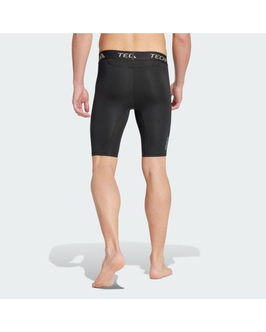 Adidas Black Techfit Compression Training Short Tights for men