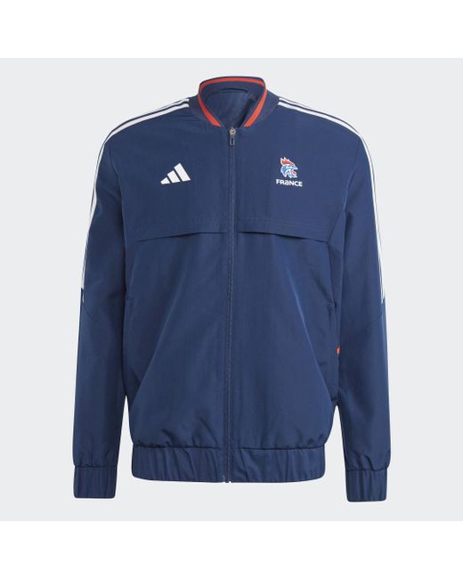 Adidas Blue France Handball Anthem Jacket for men