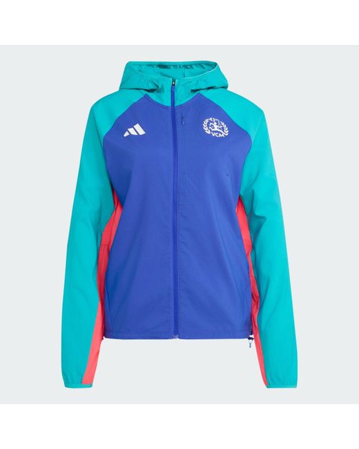 Adidas Blue Vienna Marathon Running Jacket