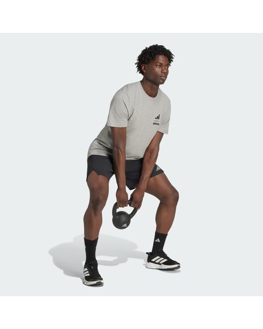 Adidas Gray Athx Graphic T-Shirt for men