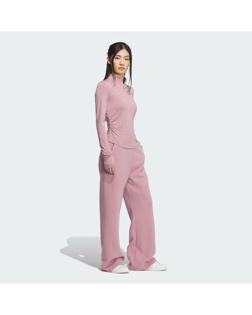 Adidas Pink Flared Leg Knit Pant