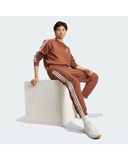 Felpa Adicolor Classics 3-Stripes di Adidas in Brown da Uomo