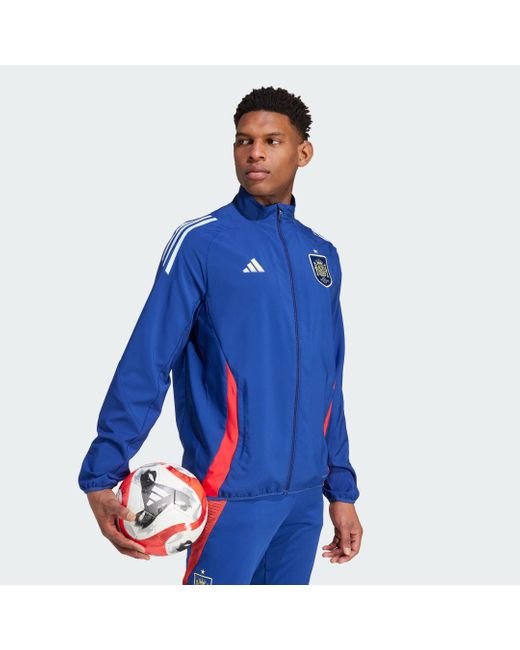 Adidas Blue Spain Tiro 24 Competition Presentation Track Top for men