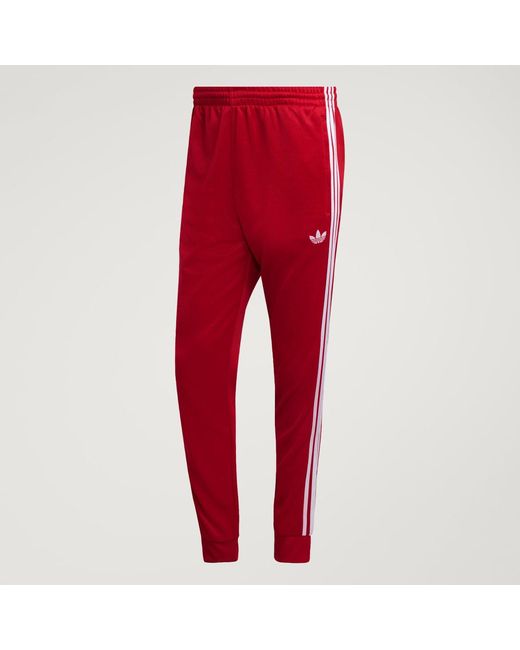 Adidas Red Sst Track Pants for men