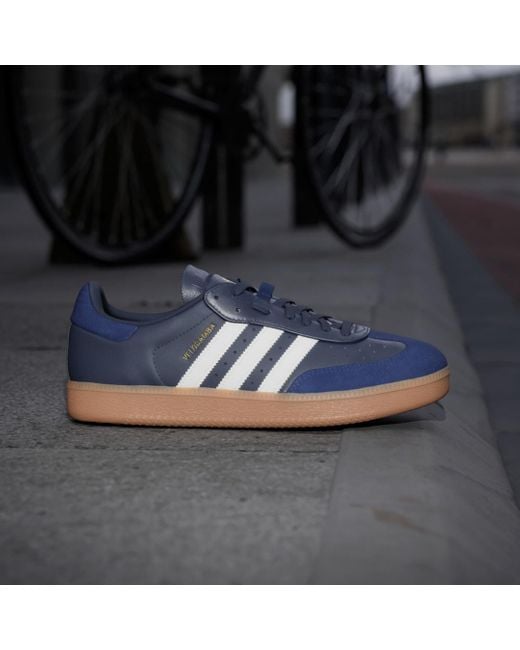 Adidas Blue Velosamba Leather Shoes