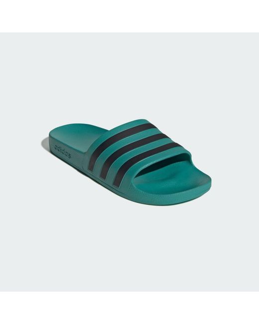 Adidas Green Adilette Aqua Slides