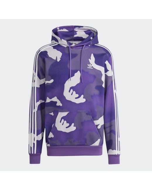 Sudadera con capucha Graphics Camo Allover Print Adidas de hombre de color Purple