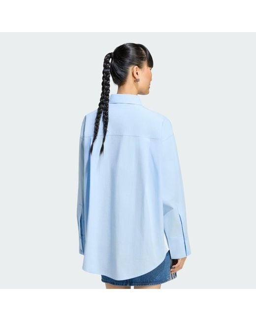 Adidas Blue Striped Shirt