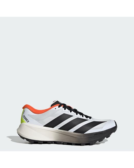 Adidas White Terrex Agravic 4 Trail Running Shoes for men
