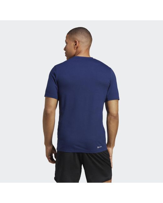 Train Essentials Feelready Logo Training di Adidas in Blue da Uomo