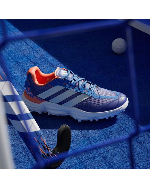 Adidas Blue Adipower Hockey 3 Field Hockey Boots
