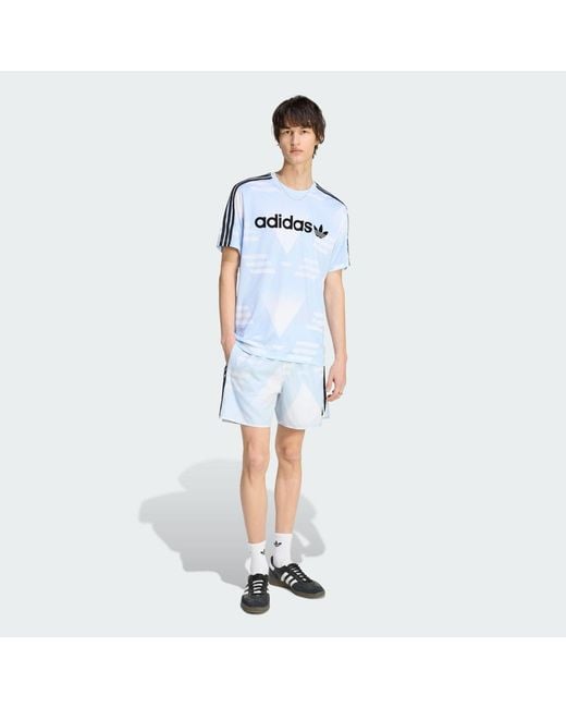 Adidas Blue Lifestyle Loose Sponsored Jersey Ke2161 for men