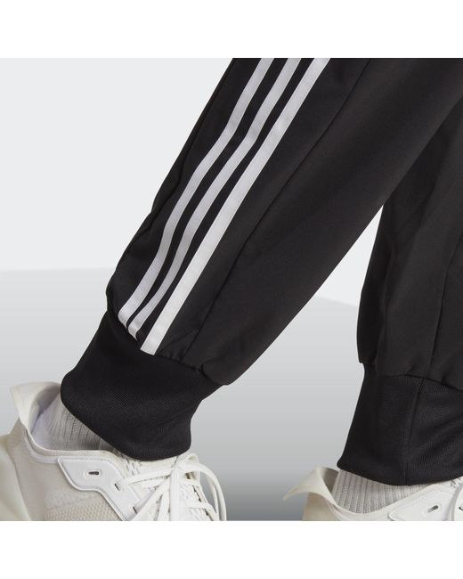 adidas Aeroready Essentials Tapered Cuff Woven 3-stripes Joggers in Black  for Men | Lyst UK