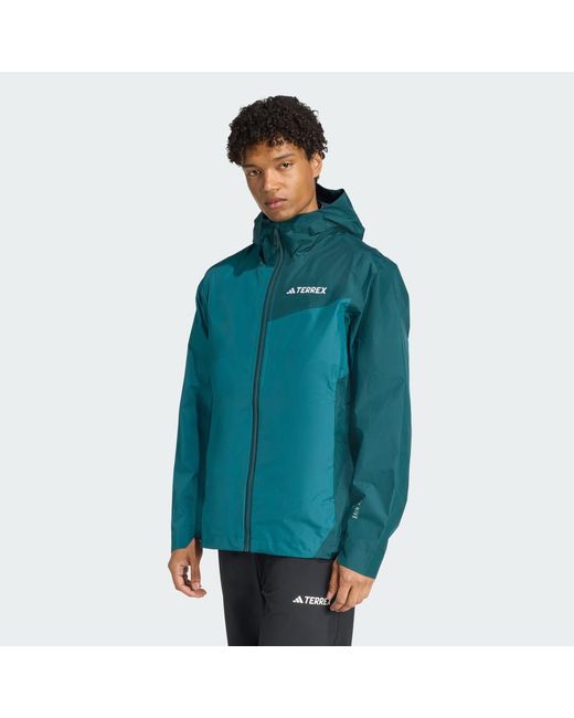 Adidas Blue Terrex Multi 2.5L Rain.Rdy Jacket for men