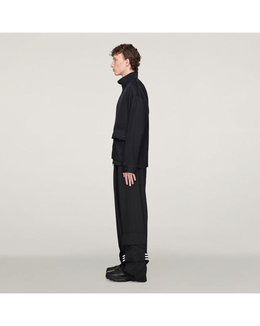 Adidas Black Y-3 Refined Wool Cargo Tracksuit Bottoms for men