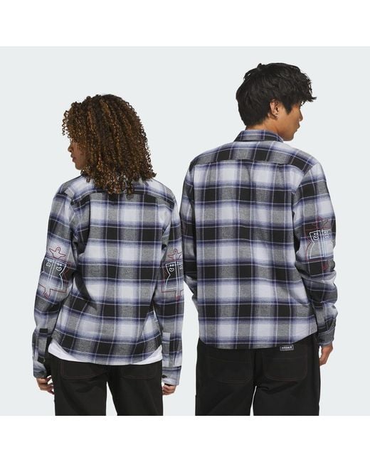 Adidas Multicolor Skateboarding X Mark Gonzales Flannel Shirt