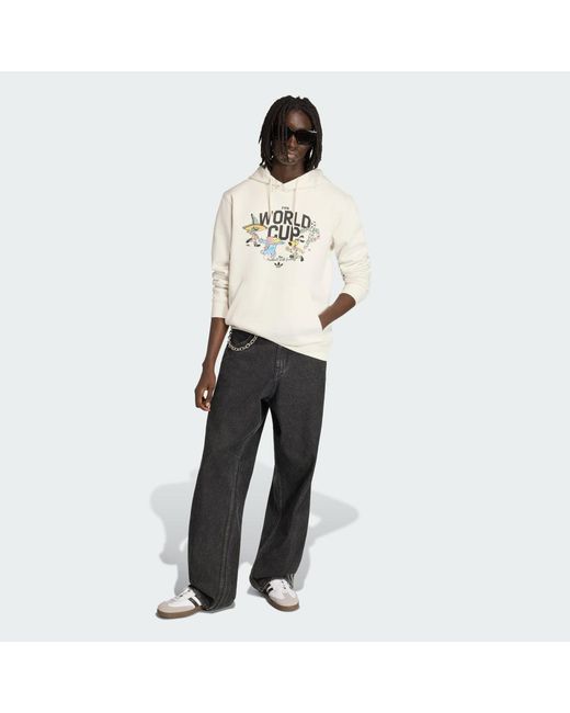 Adidas White Fifa World Cup Historic Mascot Hoodie for men