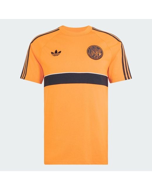 Adidas Orange Ajax Amsterdam Originals T-Shirt for men