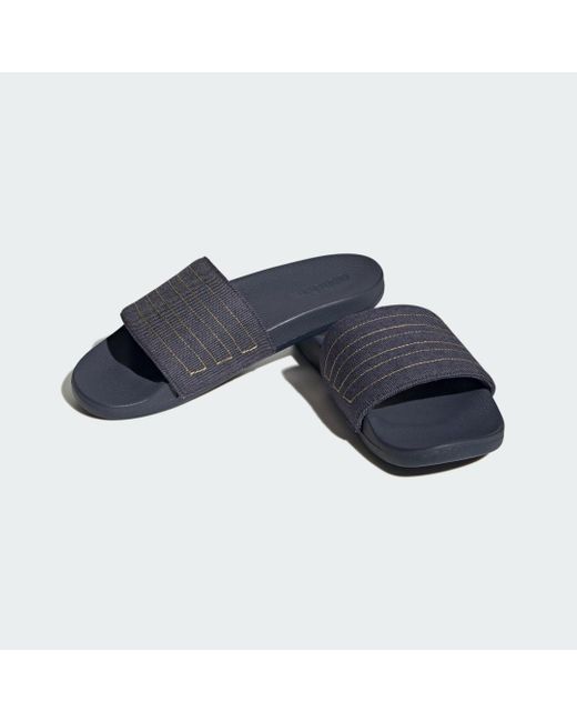 Adidas Blue Adilette Comfort Slides