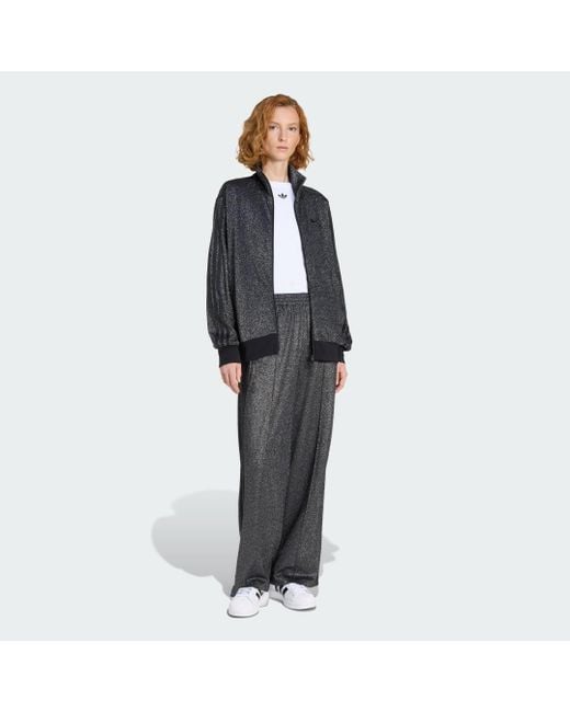 Adidas Gray Originals Lurex Firebird Tp Trousers