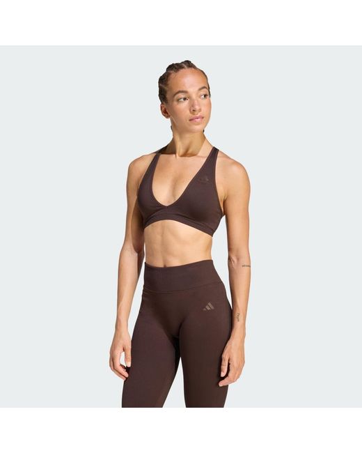 Adidas Multicolor Workout Essentials Knit Light Support Bra