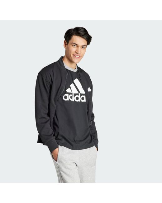 Adidas Black Essentials Single Jersey Big Logo T-shirt for men