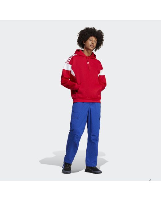 Adidas Originals Red Cutline Pullover Hoodie for men