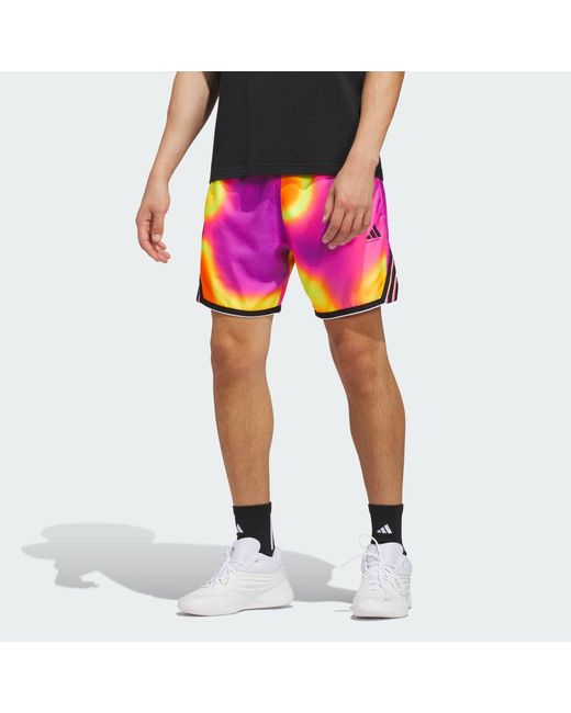 Adidas Pink Crazy Lite Aop Shorts for men
