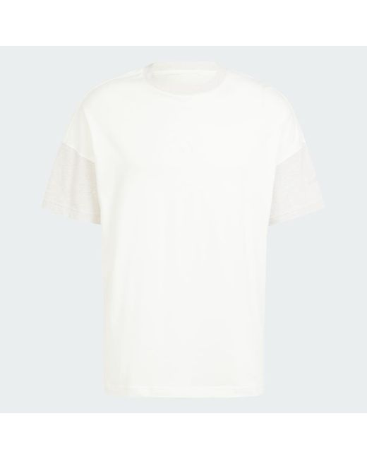 Adidas White All Szn Colorblock Tee for men