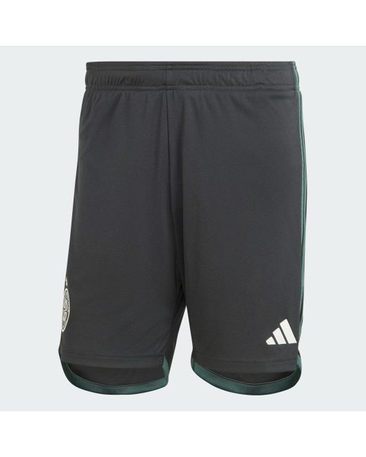 Adidas Originals Black Celtic Fc 23/24 Away Shorts for men