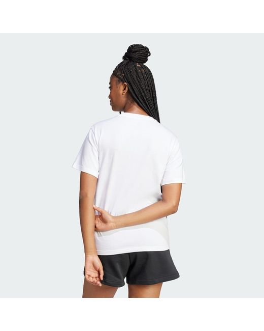 Adidas White Tech Metallic Graphic T-Shirt