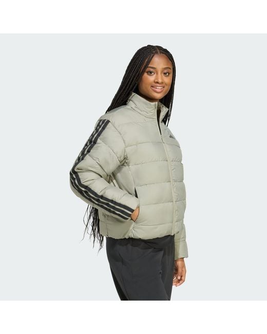 Adidas Green Essentials Climawarm 3-Stripes Synthetic Down Jackets
