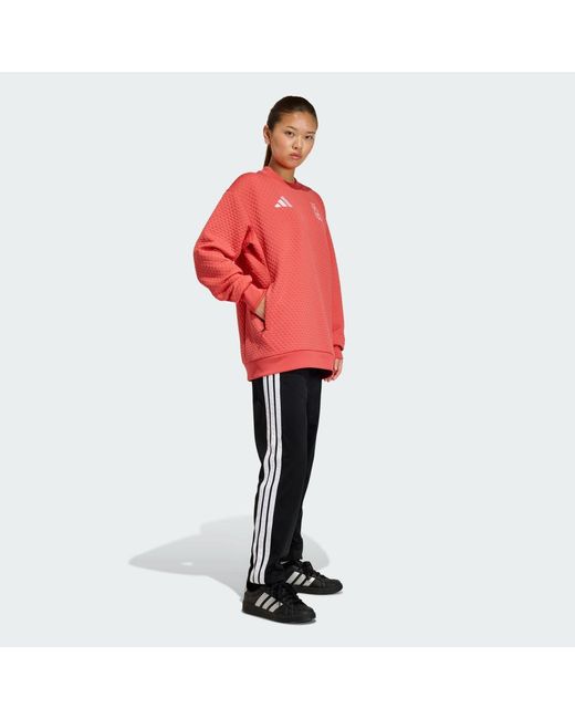 Adidas Red Poc Xploric Crew Neck Sweatshirt