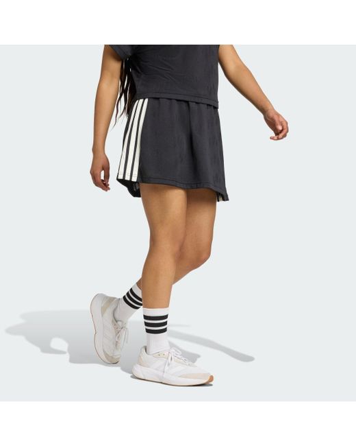 Minifalda Stadium 3 Bandas De Jacquard Con Mallas Cortas Inspirada En El Tenis Adidas de color Black