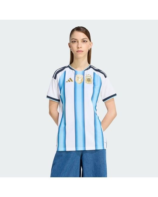 Adidas Originals S Argentina Home Shirt World Cup 2026 Short White/blue 12