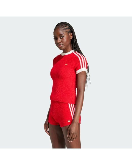 Adidas Red Premium Fully Fashioned Knit T-Shirt