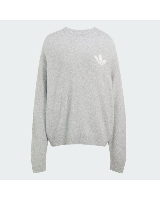 Adidas Gray Originals Athl Dept Knitted Sweatshirt