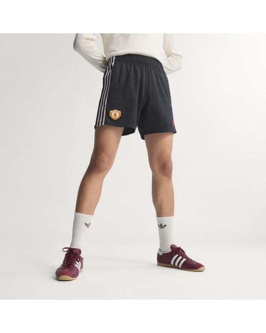 Adidas Black Manchester United Stone Roses Short for men