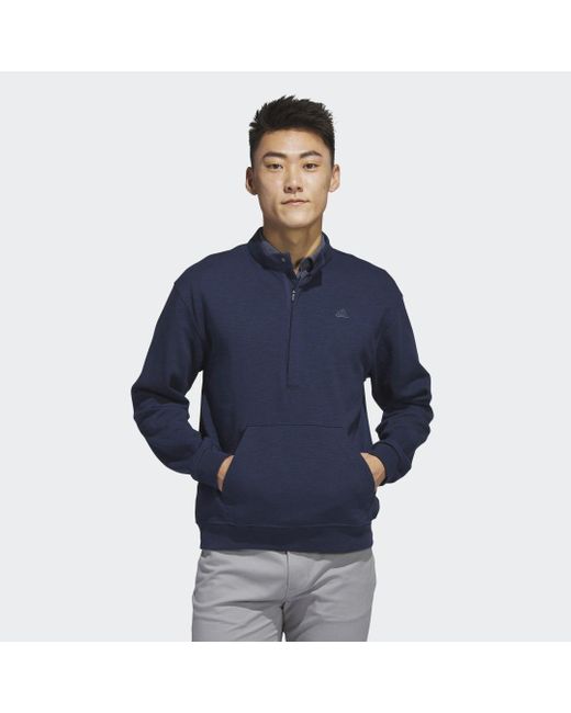 Adidas Go-to Pullover Met Korte Rits in het Blue voor heren
