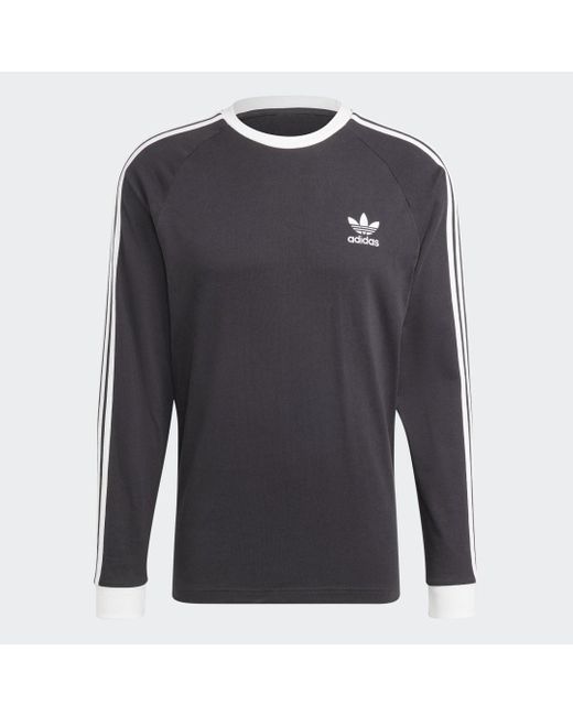 Adidas Blue Adicolor Classics 3-Stripes Long Sleeve Long-Sleeve Top for men