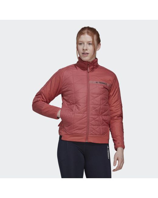 Adidas Originals Terrex Multi Synthetic Insulated Jack in het Red