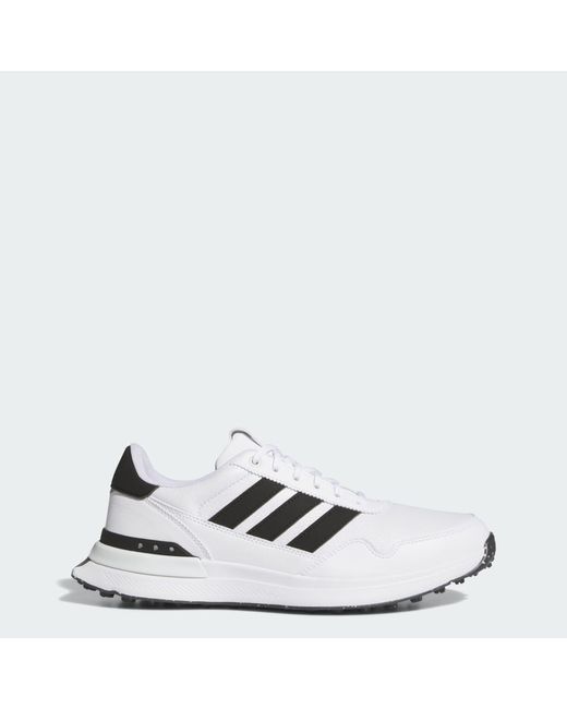 Adidas White S2G 26 Leather Spikeless Golf Shoes for men