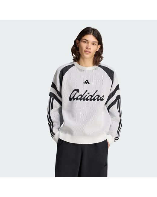 Adidas White House Of Tiro Knitted Sweatshirt for men