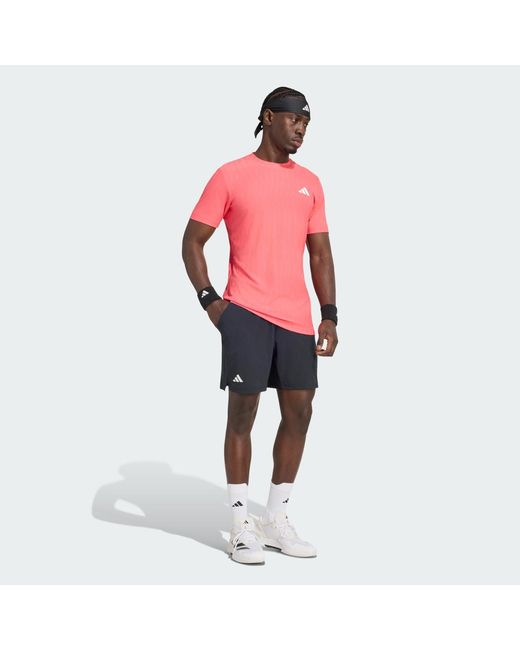 Adidas Pink Tennis Climacool+ Airchill Freelift T-Shirt for men
