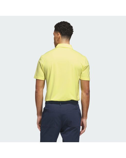 Adidas Yellow Ultimate365 Solid Polo Shirt for men