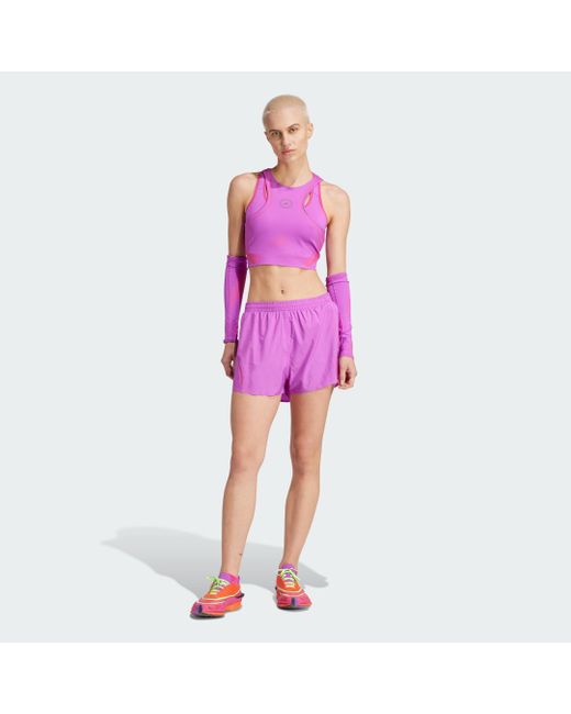 Top da running by Stella McCartney TruePace Crop di Adidas in Purple
