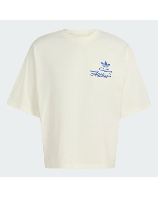 Adidas White Record Gfx T-Shirt for men